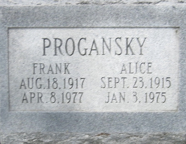 Alice & Frank Progansky Graves