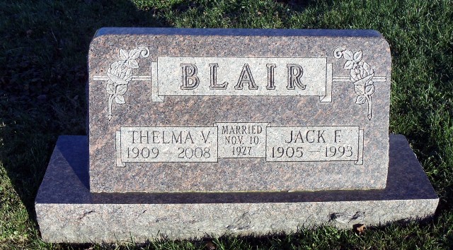 Blair, Jack Freeman - Tombstone