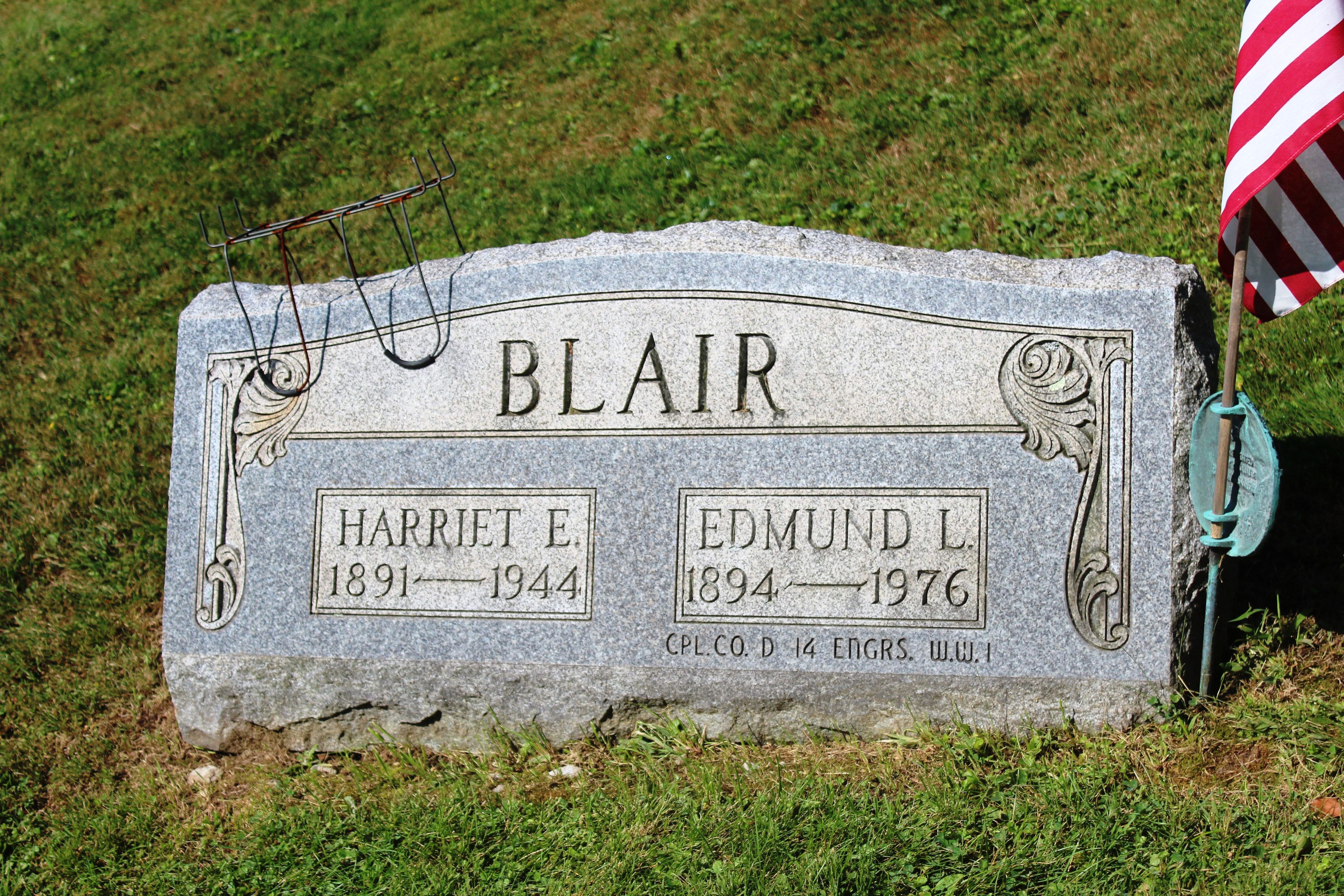 Edmond and Harriet Manson Blair grave site