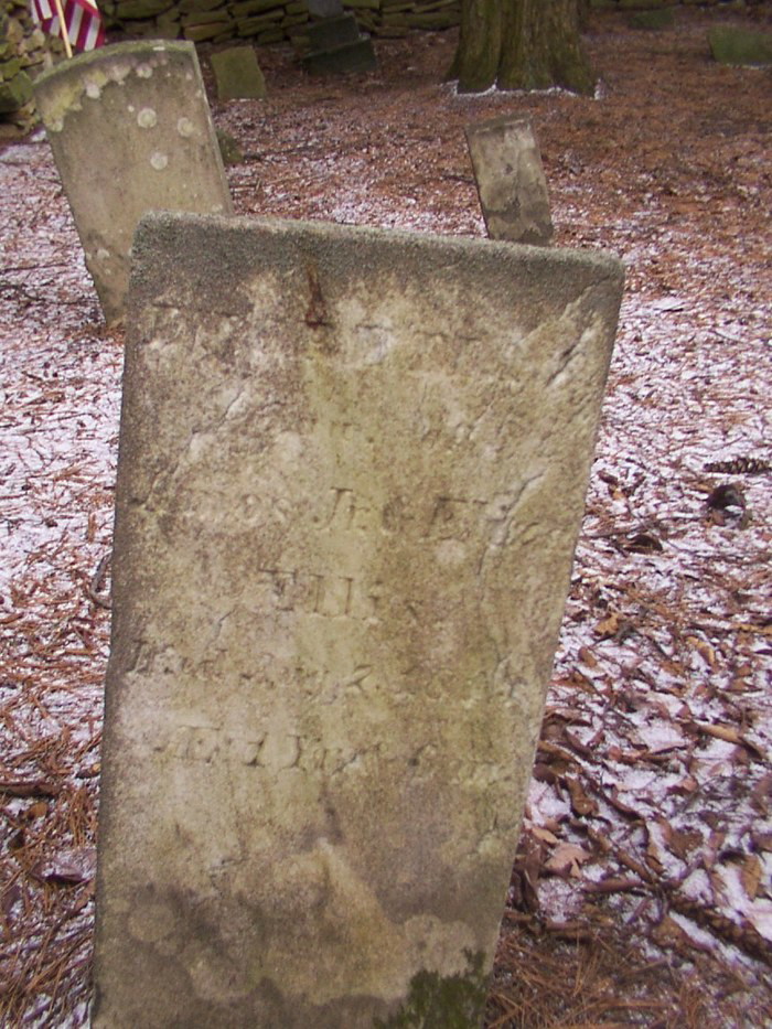 Elizabeth Ellis 1yr 6 mo. grave stone