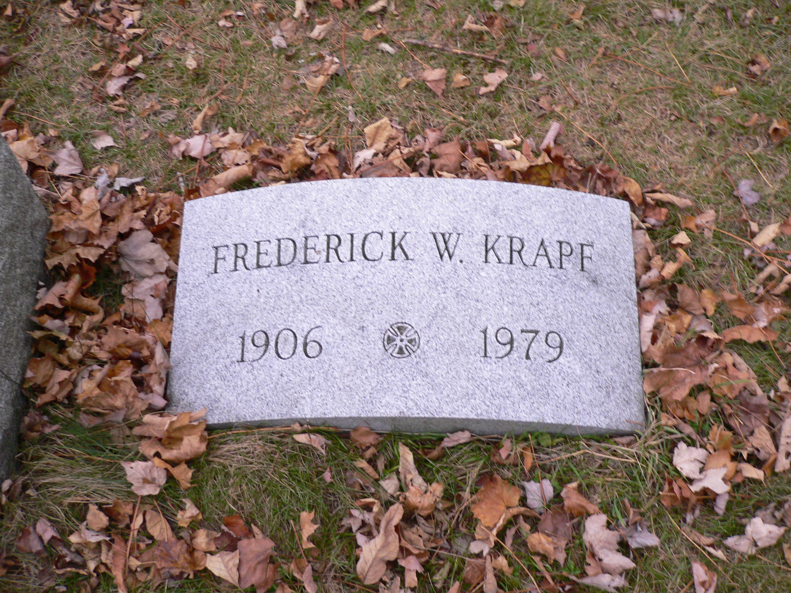 Frederick William Krapf Headstone