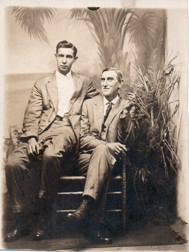 Grandpa Cecil Haight with his dad