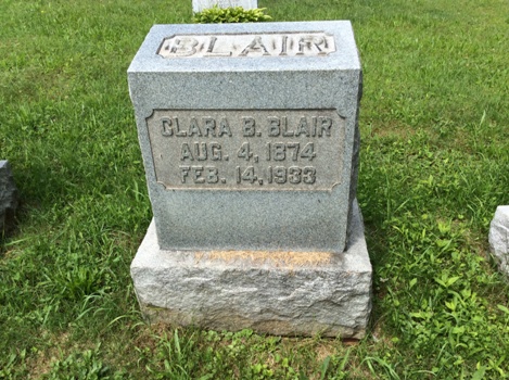 Headstone - Clara A. Blair