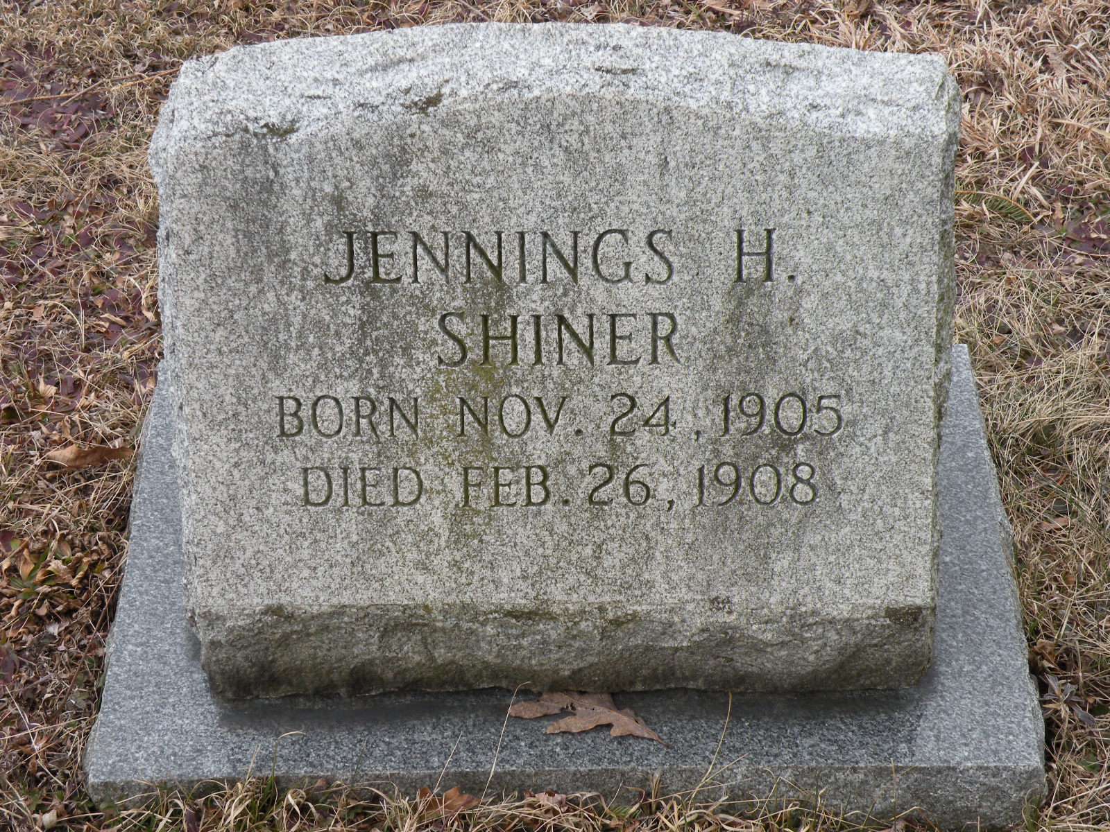 Headstone - Jennings H. Shiner