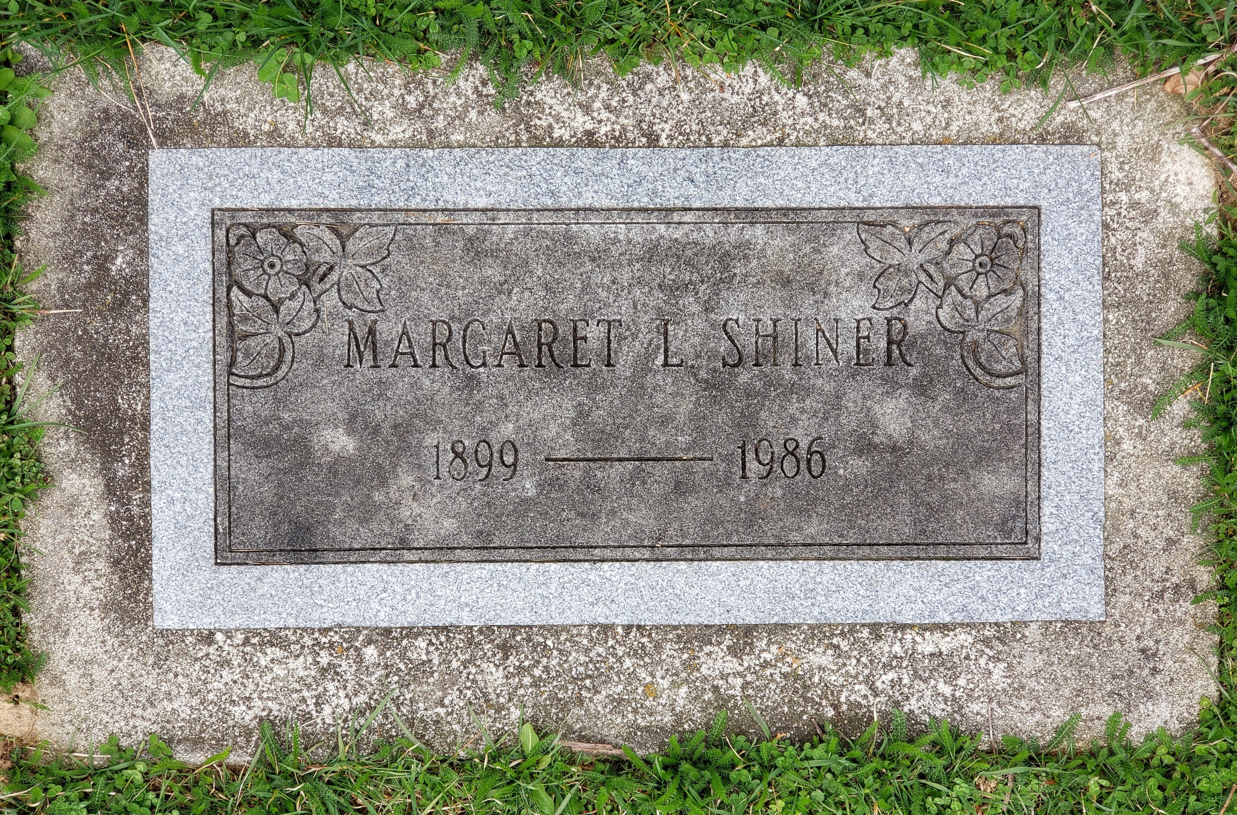 Headstone - Margaret L Shiner