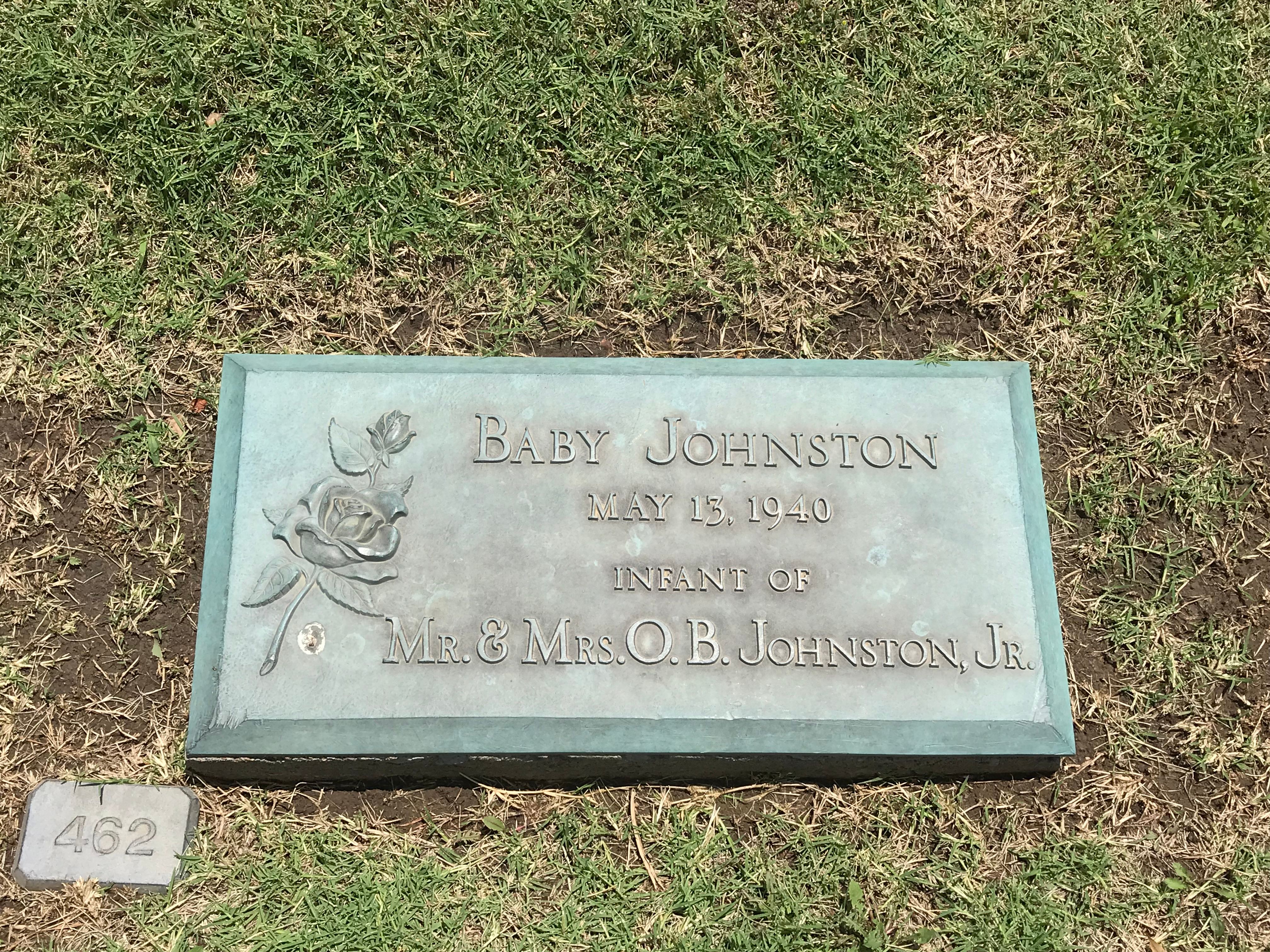 Headstone: Baby Johnston