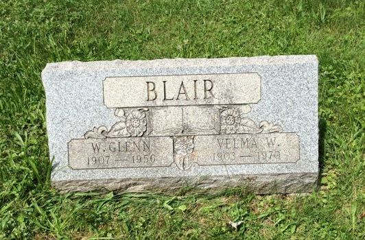Headstone: Blair - W. Glenn & Velma W.