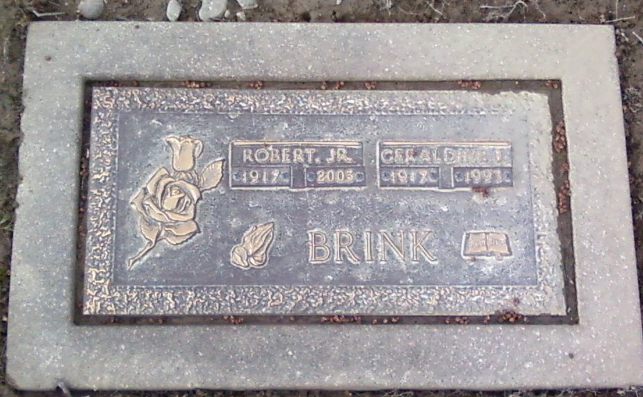 Headstone: Brink - Robert Jr & Geraldine