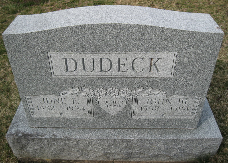 Headstone: Dudeck - June E & John III