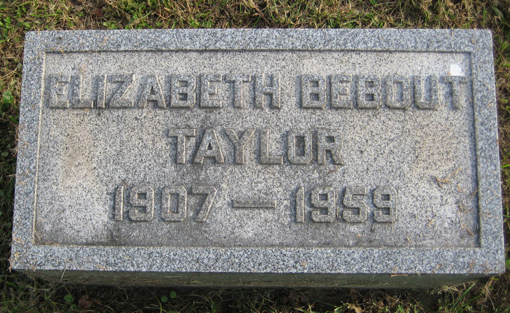 Headstone: Elizabeth Bebout Taylor