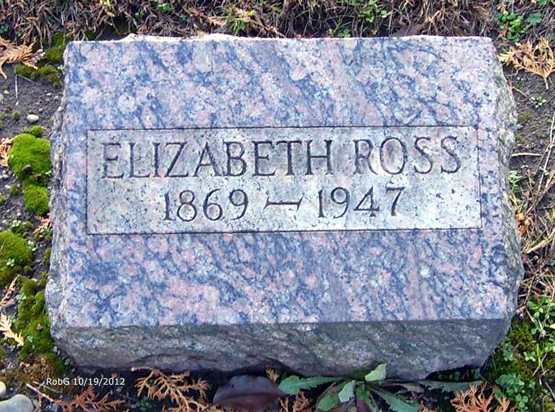 Headstone: Elizabeth Ross
