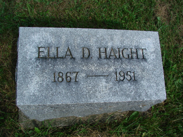Headstone: Ella D Haight