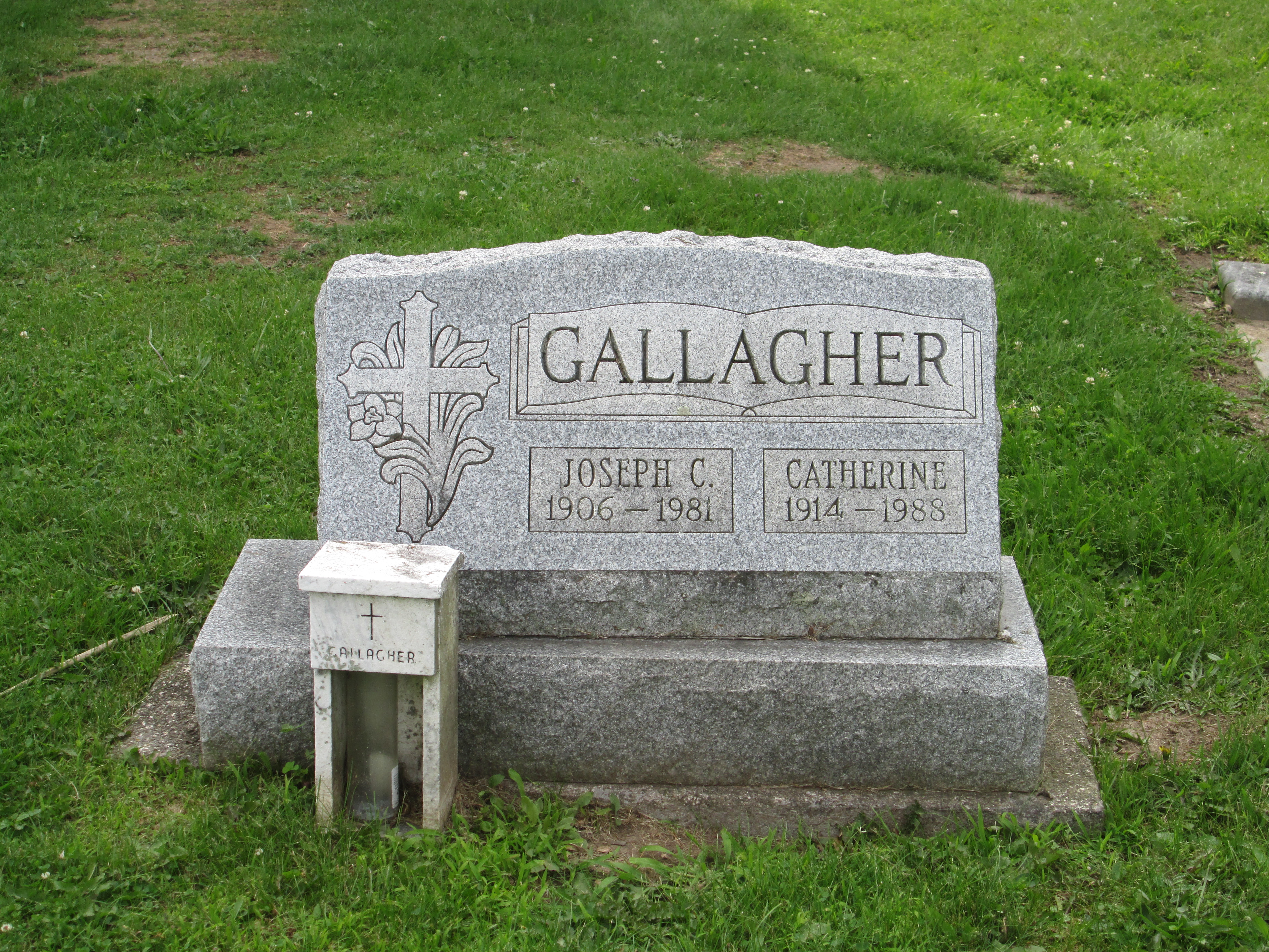 Headstone: Gallagher - Joseph C. & Catherine