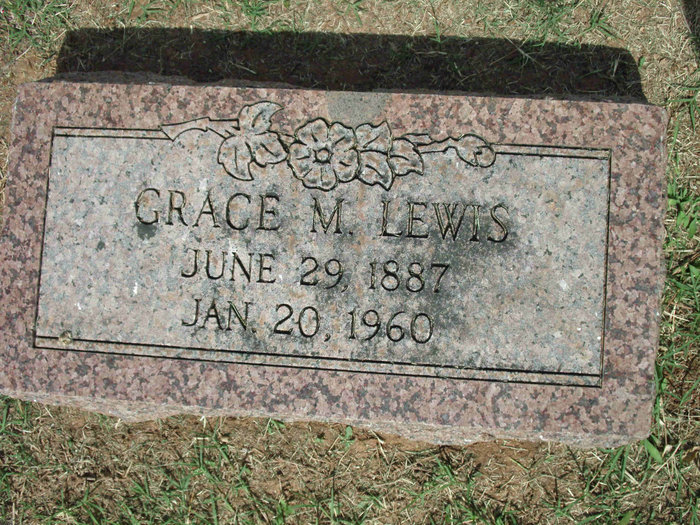Headstone: Grace M. Lewis