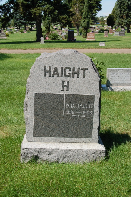 Headstone: Haight - William B & Betty (unmarked)