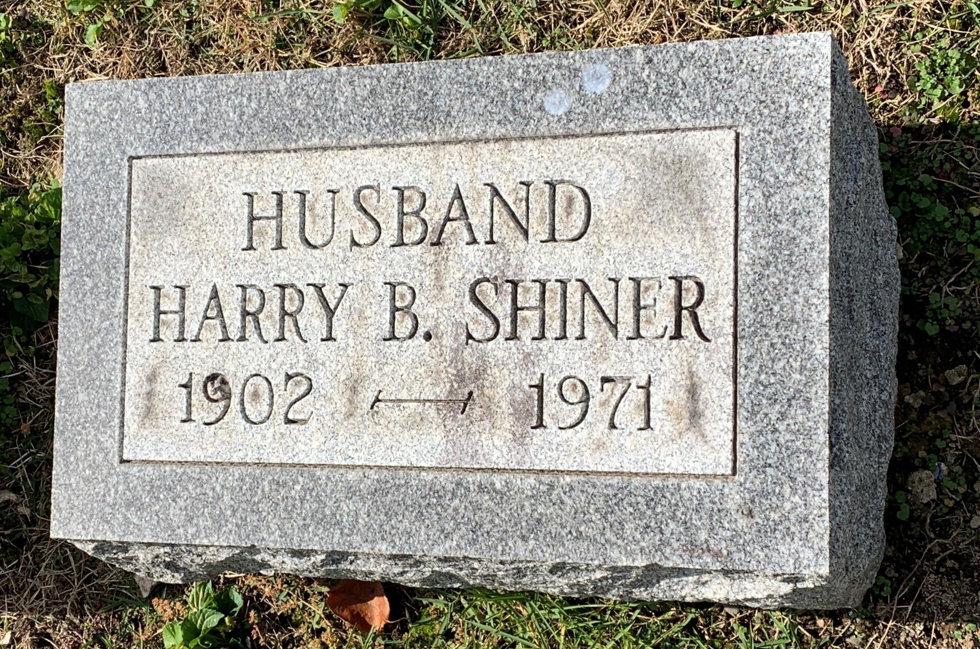 Headstone: Harry B Shiner