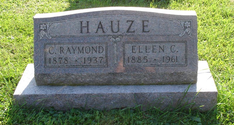 Headstone: Hauze - C. Raymond & Ellen C.