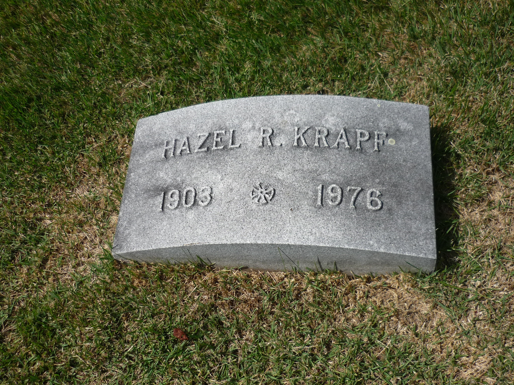 Headstone: Hazel R. Krapf