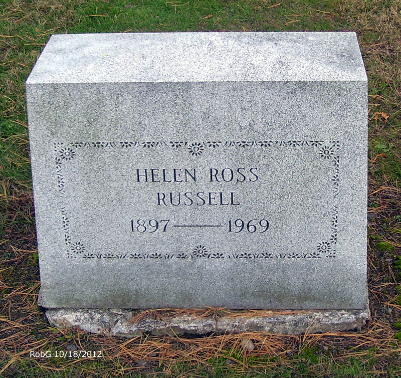 Headstone: Helen Ross Russell