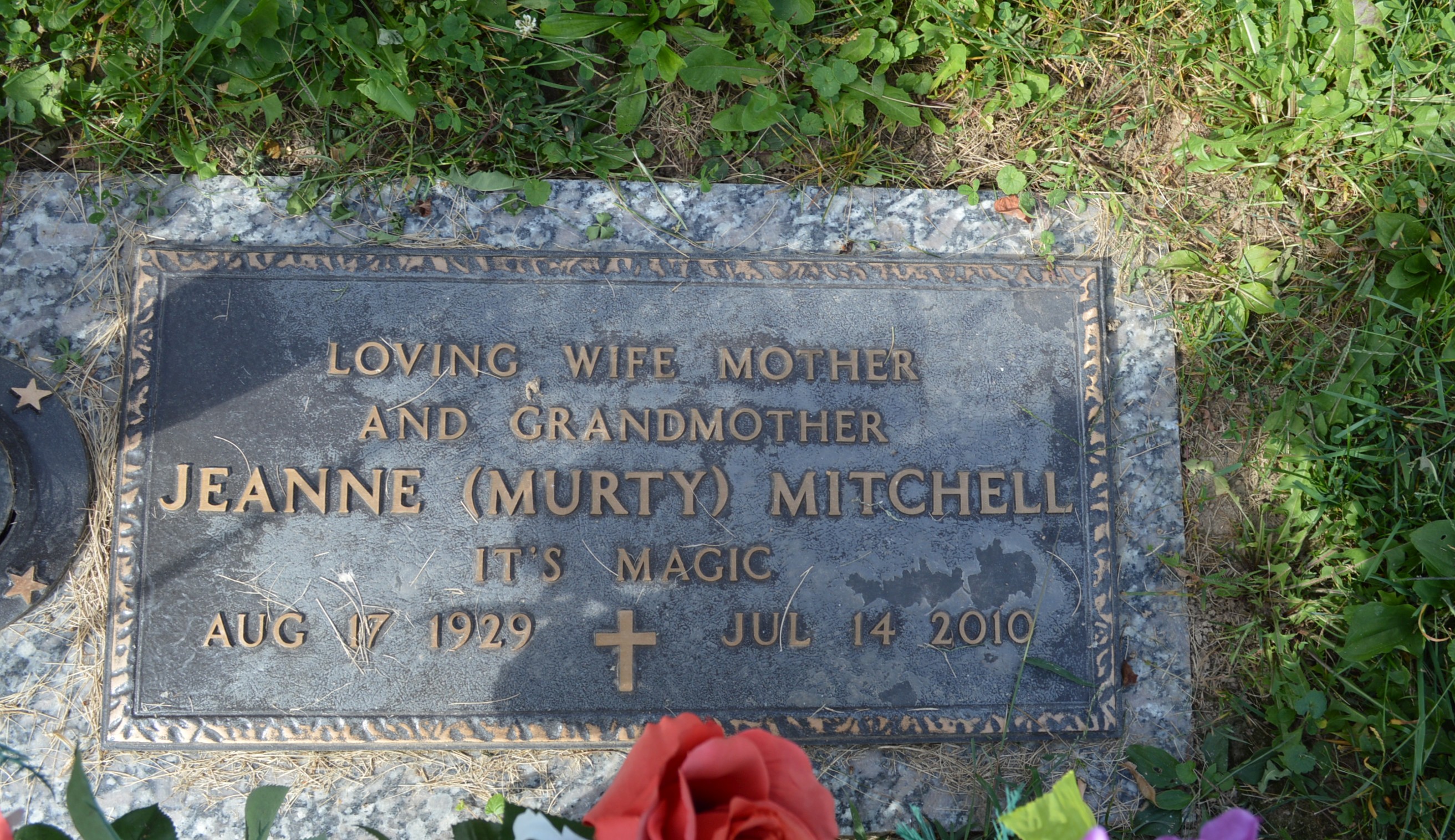 Headstone: Jeanne Murty Mitchell