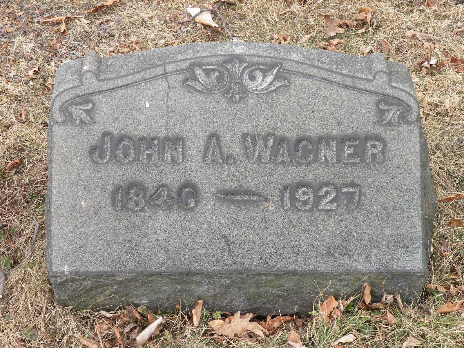 Headstone: John A Wagner