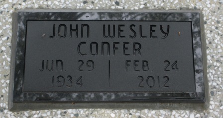 Headstone: John Wesley Confer