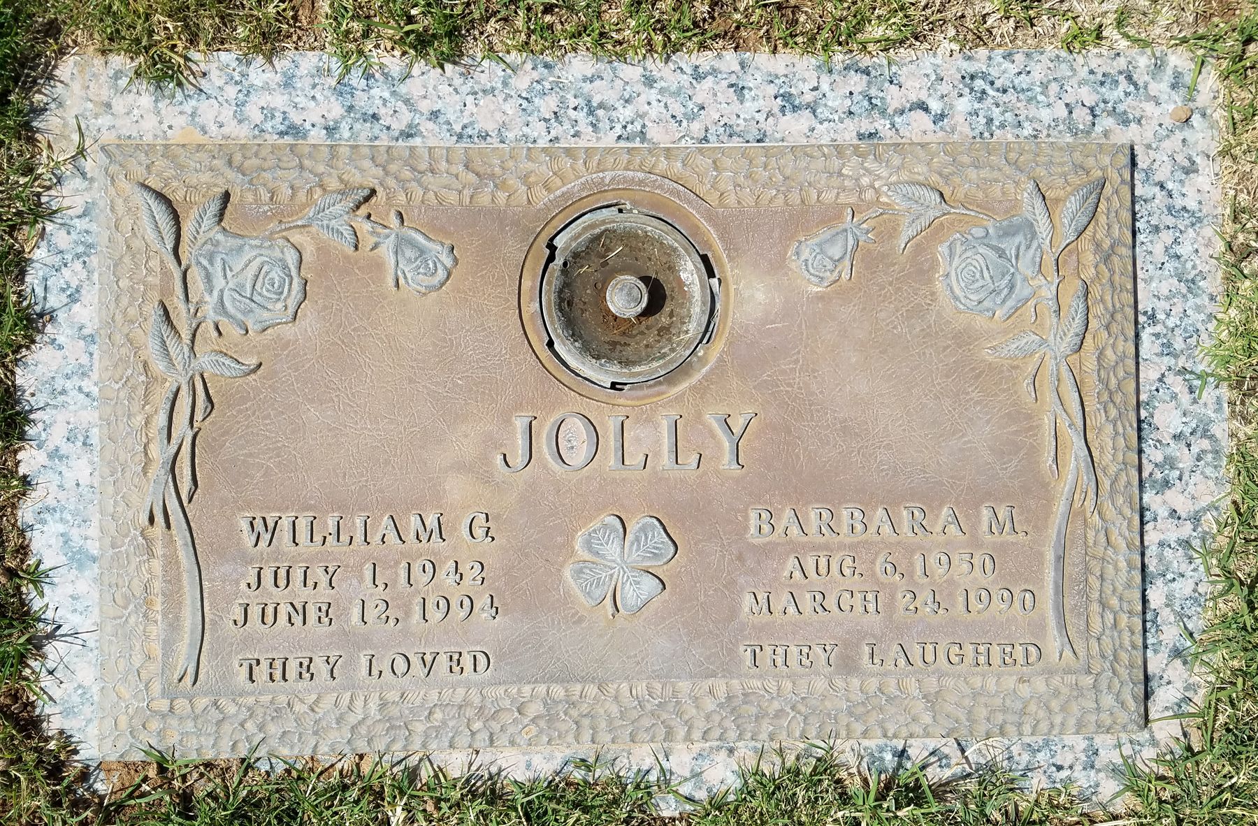 Headstone: Jolly - William G. & Barbara M.