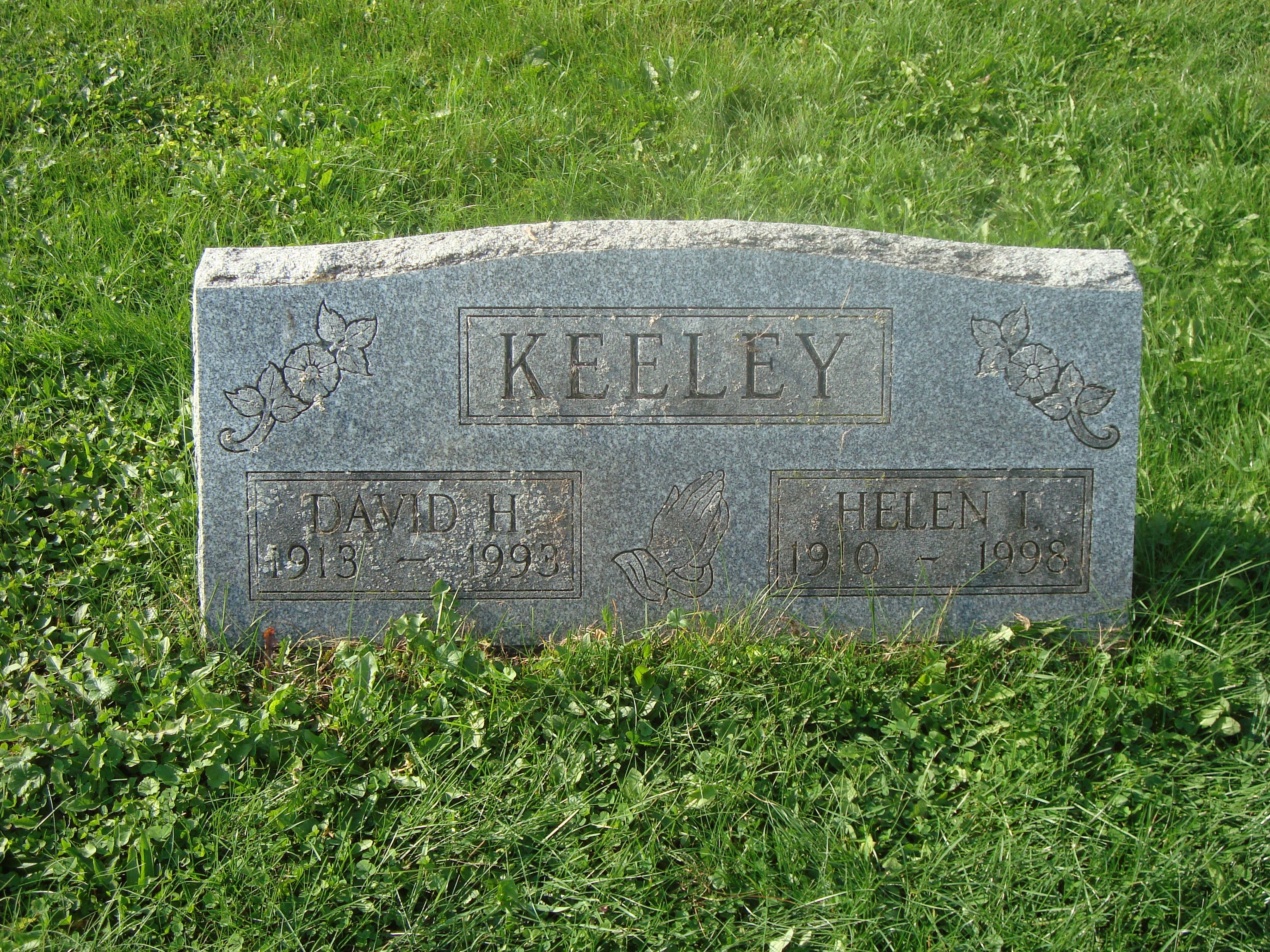 Headstone: Keeley - David H & Helen I