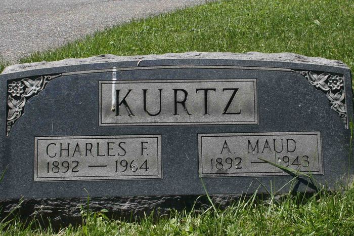 Headstone: Kurtz - Charles F. & A. Maud