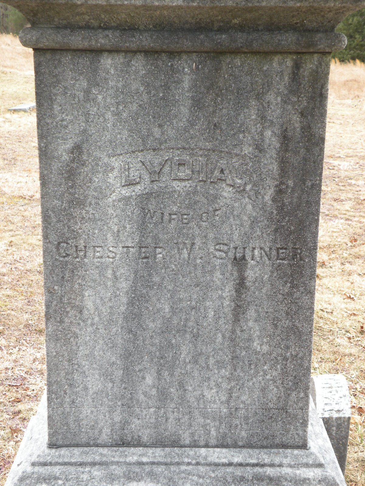 Headstone: Lydia Shiner