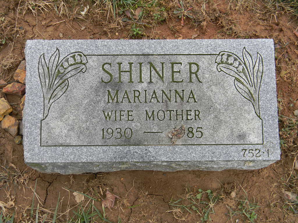 Headstone: Marianna Shiner