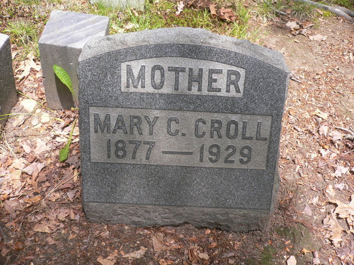 Headstone: Mary C Croll