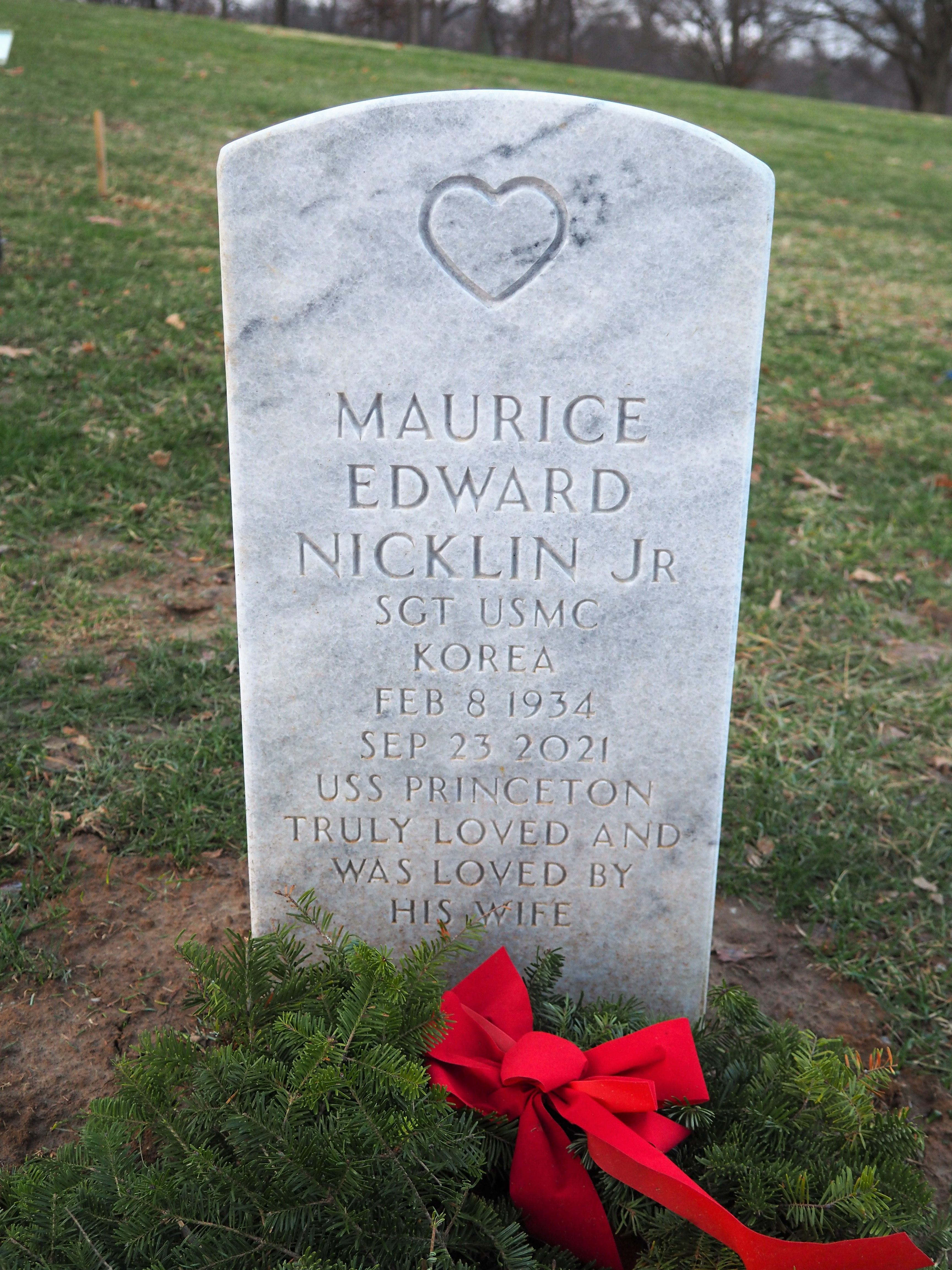 Headstone: Maurice Edward Nicklin Jr
