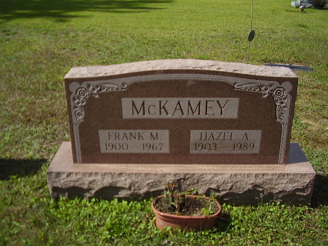 Headstone:  McKamey - Frank M & Hazle A