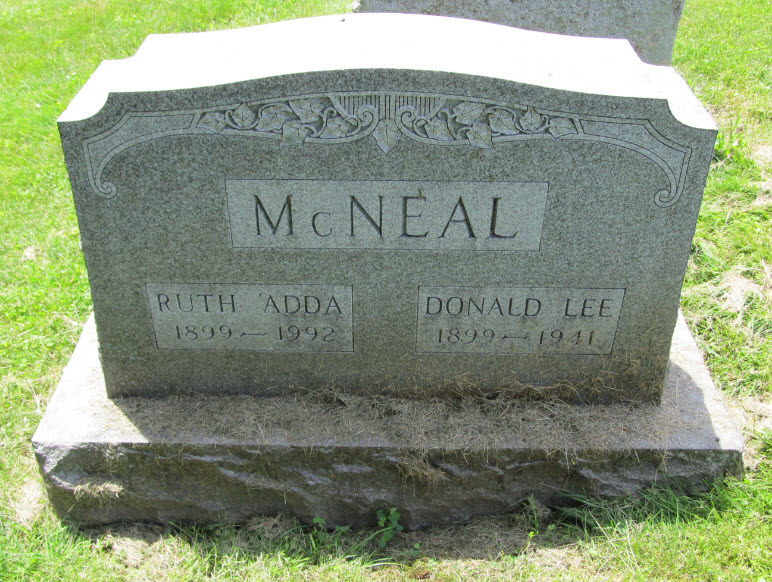 Headstone: McNeal - Ruth Adda & Donald Lee
