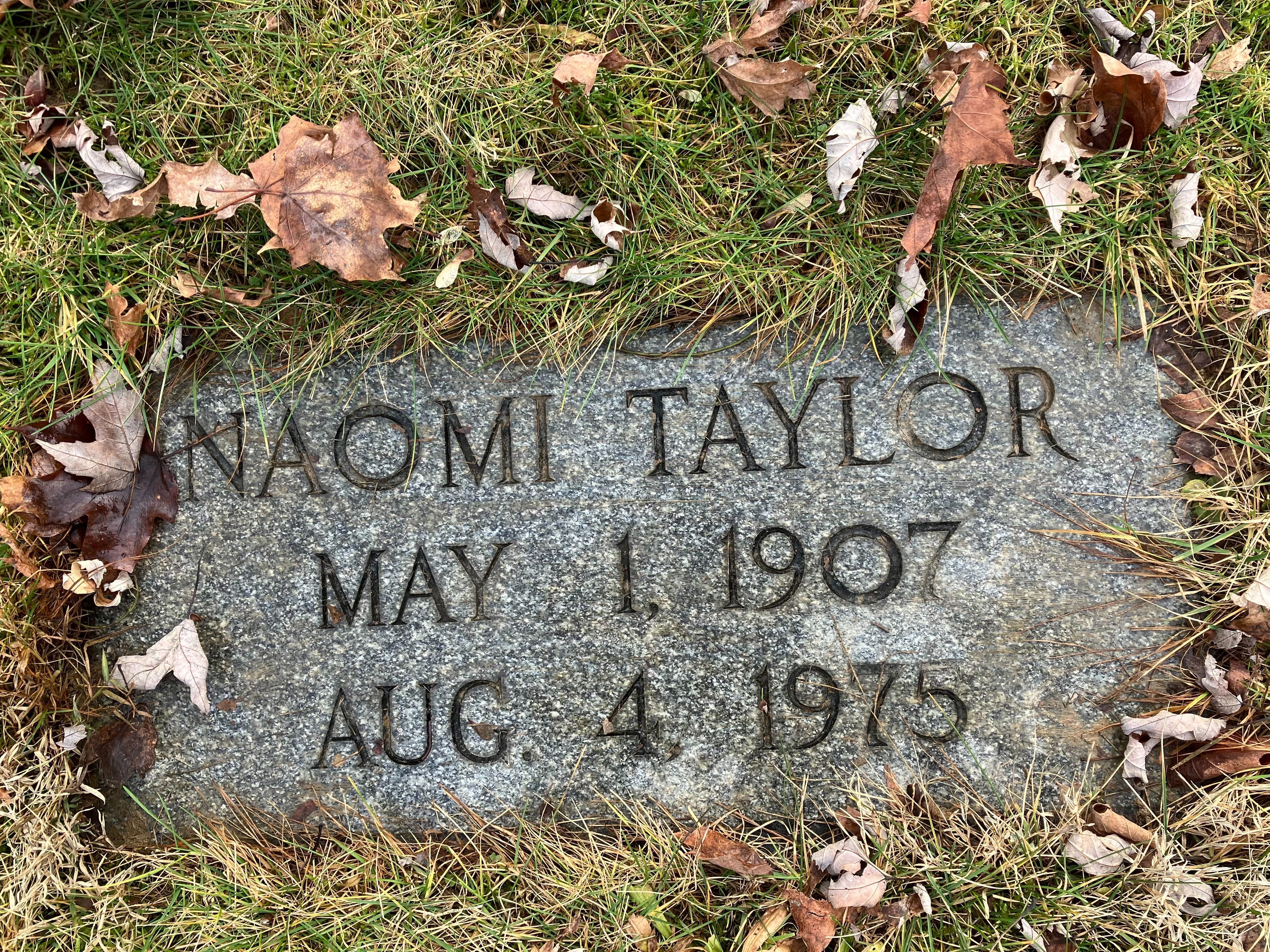 Headstone: Naomi Taylor