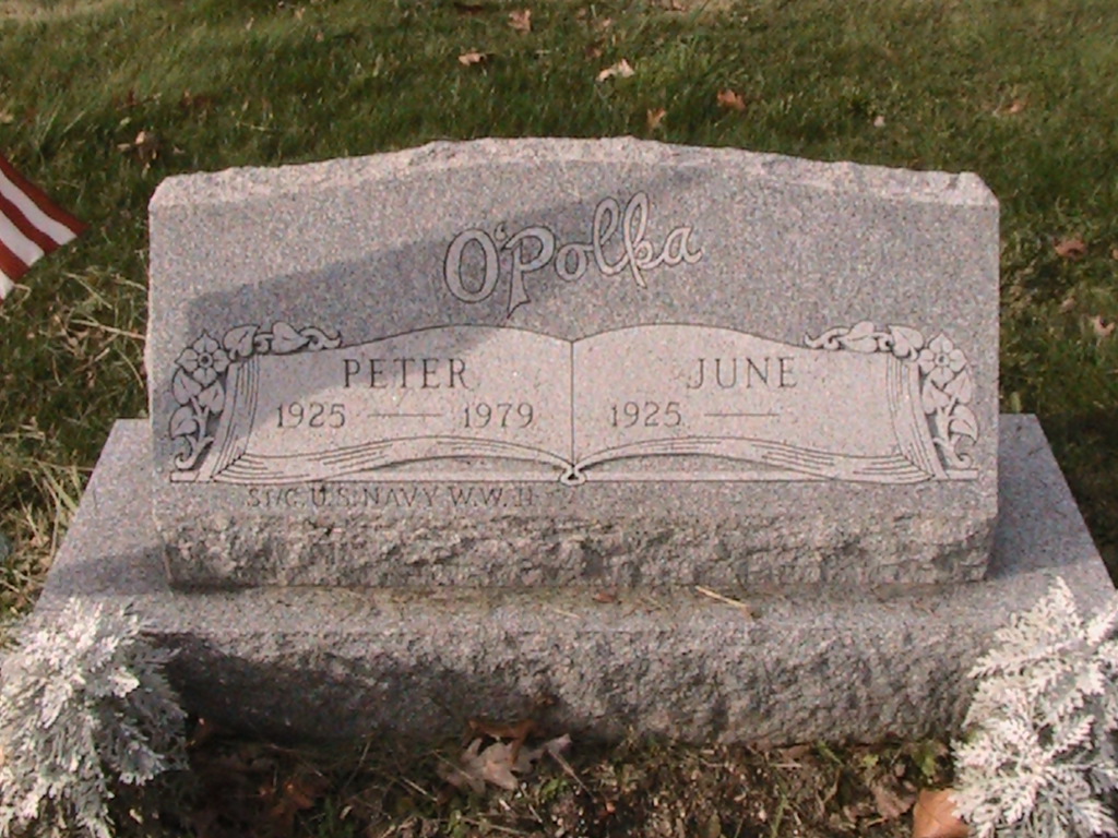 Headstone: O'Polka - Peter & June