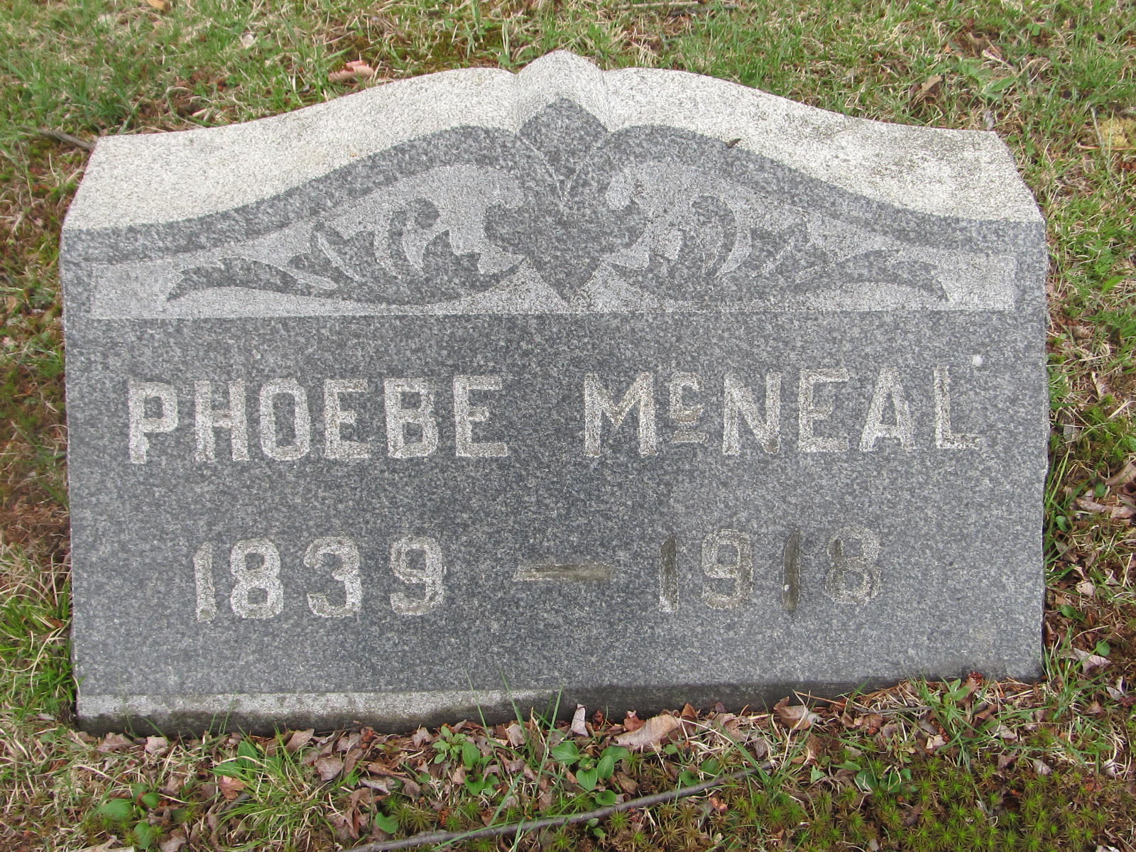 Headstone: Phoebe McNeal