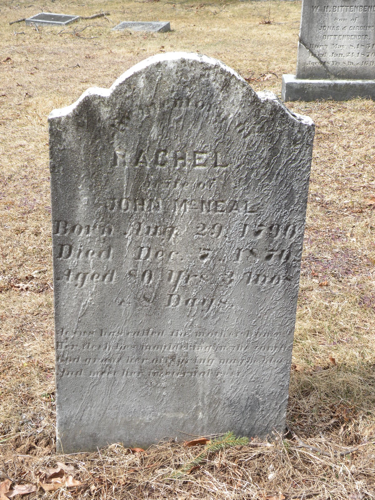 Headstone: Rachel Shiner McNeal