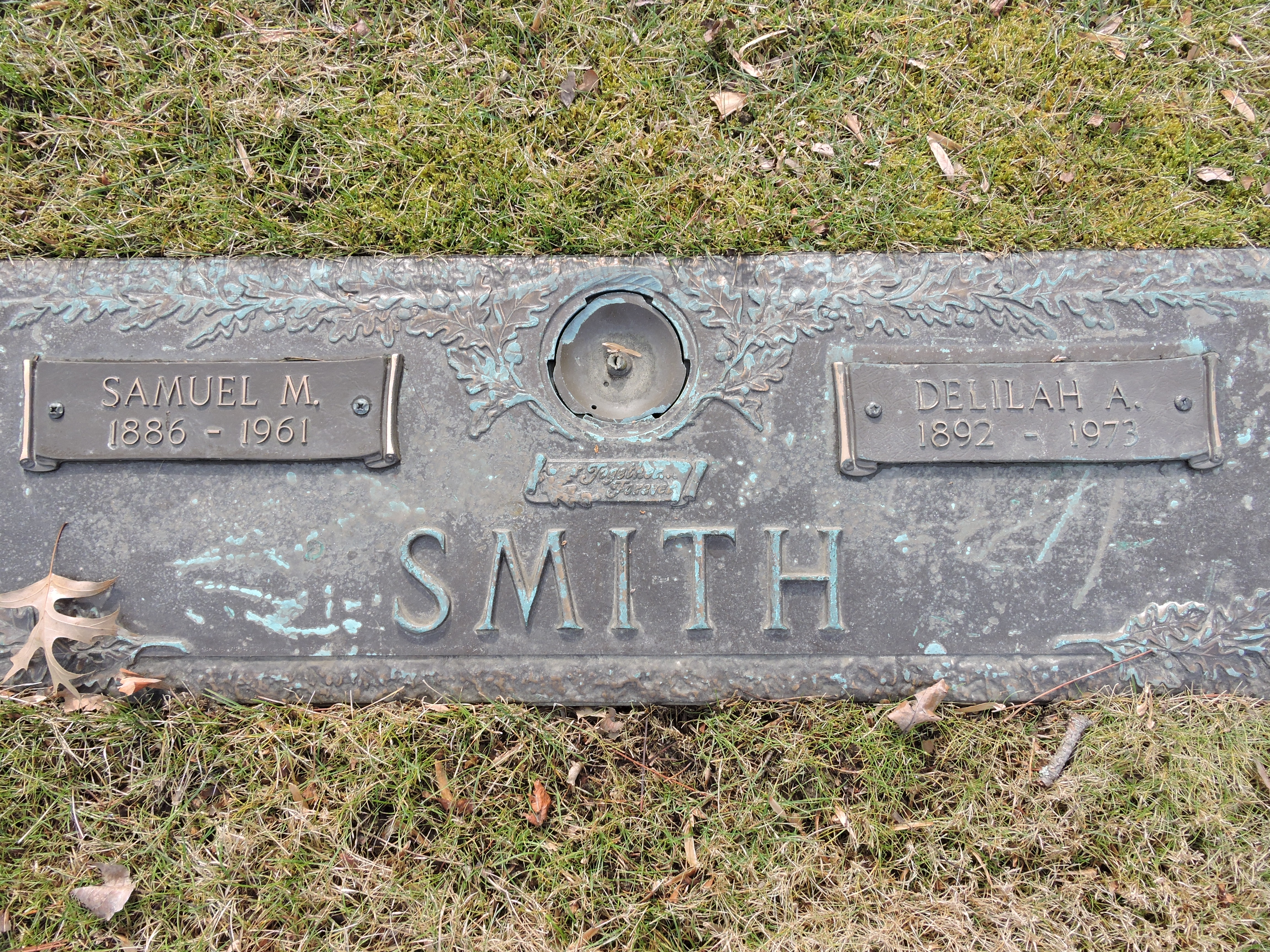 Headstone: Smith - Samuel M. & Delilah A.