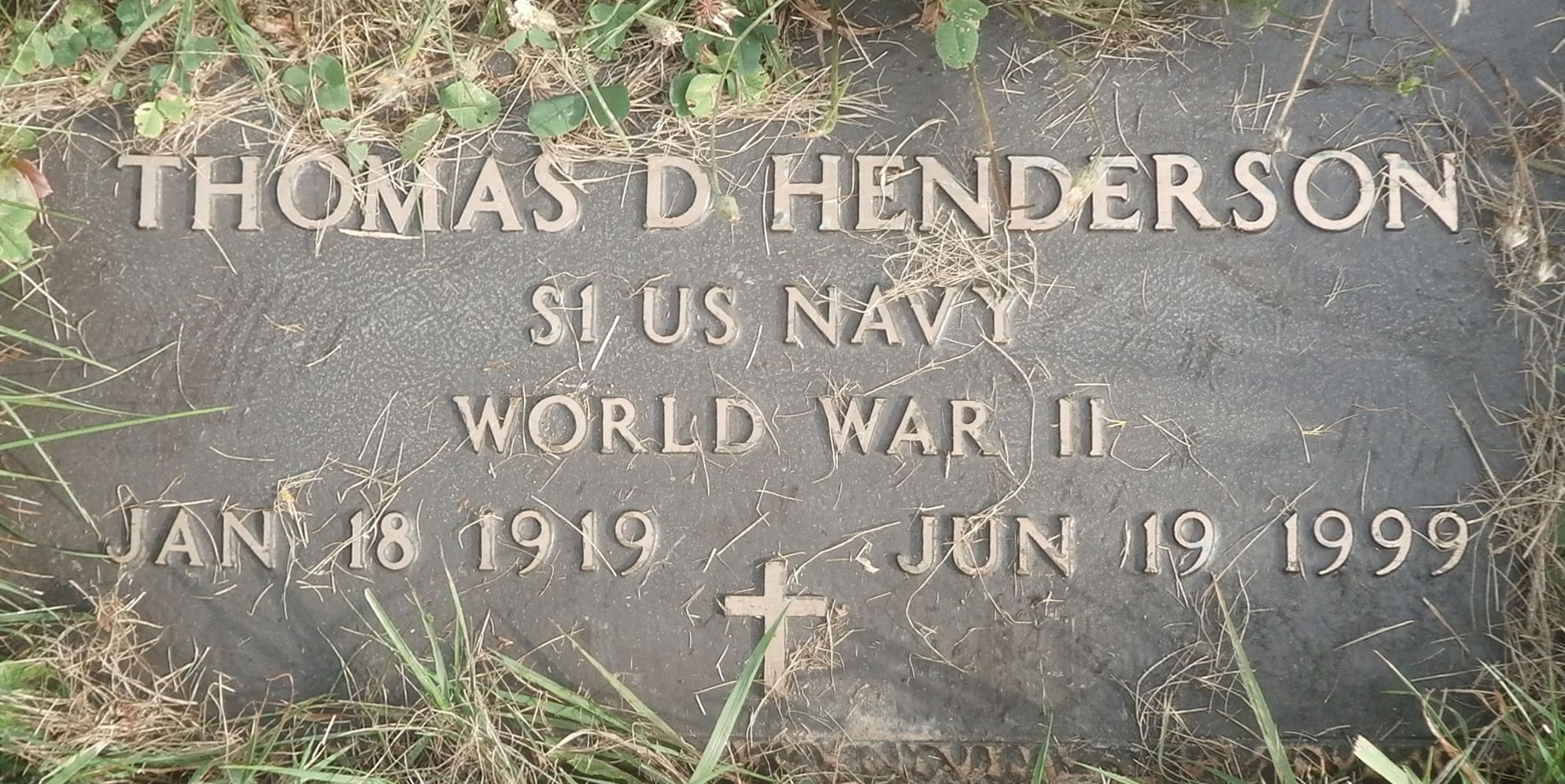 Headstone: Thomas D Henderson
