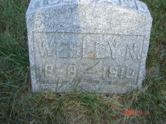 Headstone: Wesley N. Nye