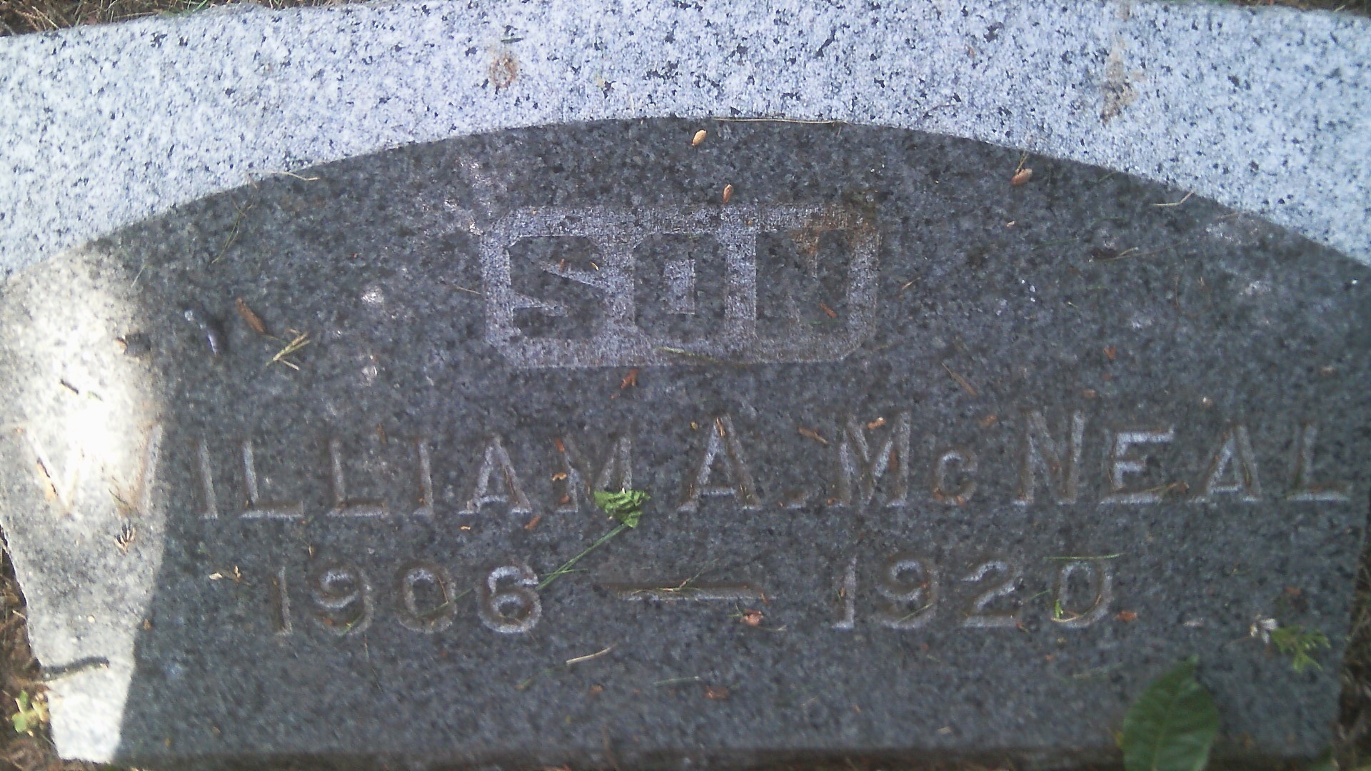 Headstone: William A. McNeal