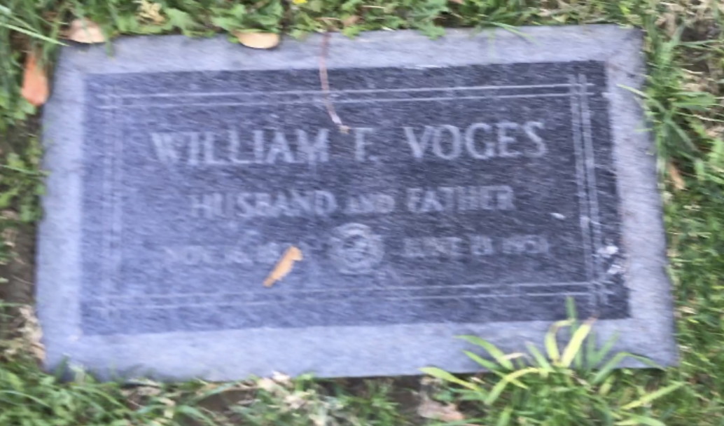 Headstone: William Frederick Voges