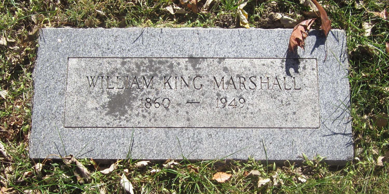 Headstone: William King Marshall