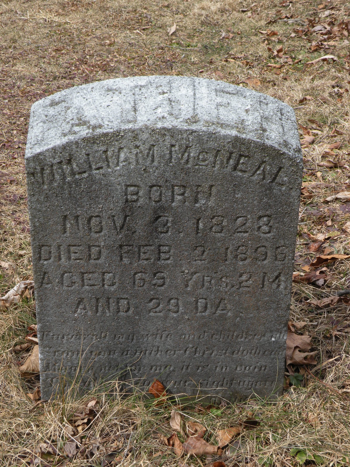 Headstone: William McNeal