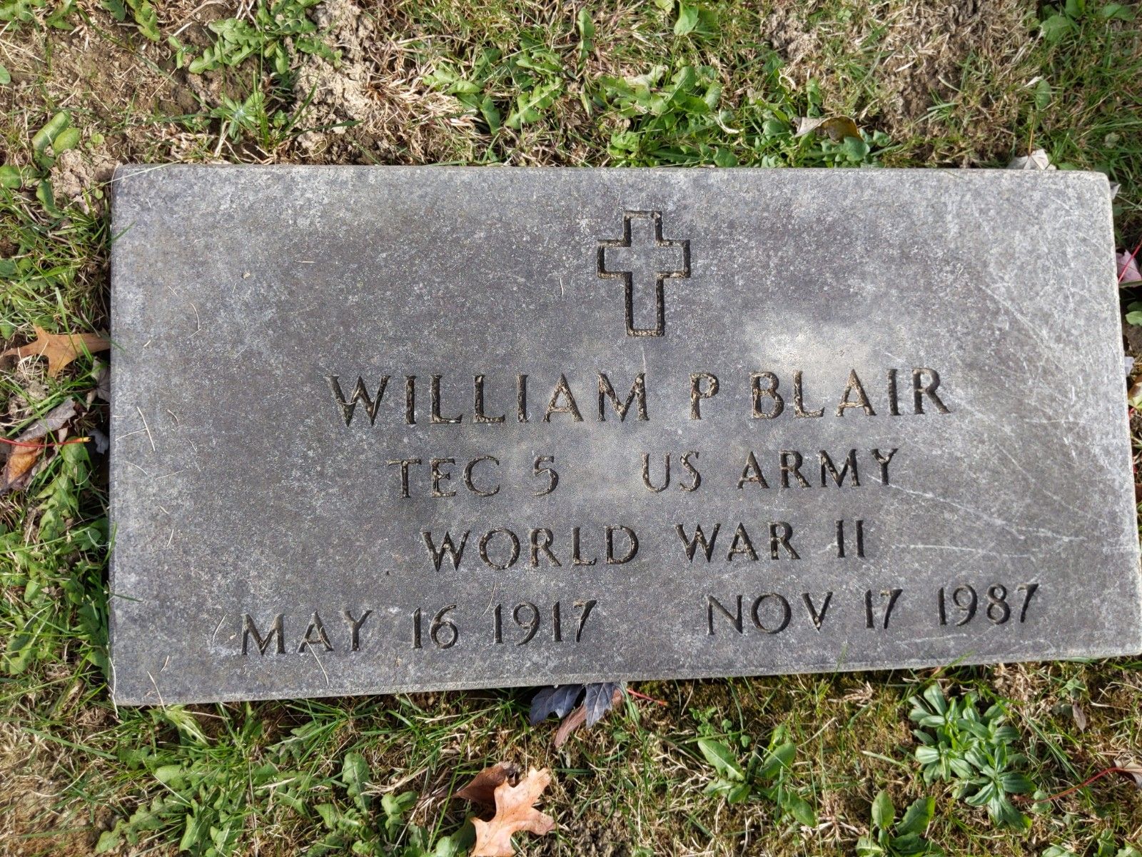 Headstone: William P. Blair